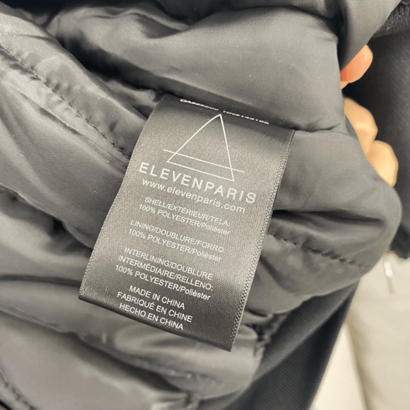 Eleven Paris Mens Bomber Jacket Size XL Black Grunge Lagenlook - Picture 8 of 8